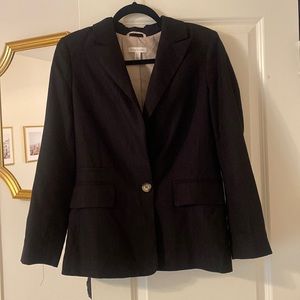 Black Lined Material Blazer, TopShop